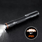 LinkMejor B22W LED Pocket Pen Light 120 Lumens Portable Zoomable Flashlight with Clip for Inspection Outdoor Camping Flashlight  2pcs AAA Penlight