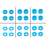 24PCS M3 Aluminum Alloy Flat Gasket Set for Tamiya 53539 TT02 TT01 XV01 XV02 RC Car Parts