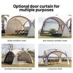Xmund Travel Outdoor Large Space Sun Shelter Dome Tent Large Portable Camping Shelter Waterproof Windproof Sun Folding Tents Lightweight Tent Camp Equipment  for Outdoor Family Beach Hiking