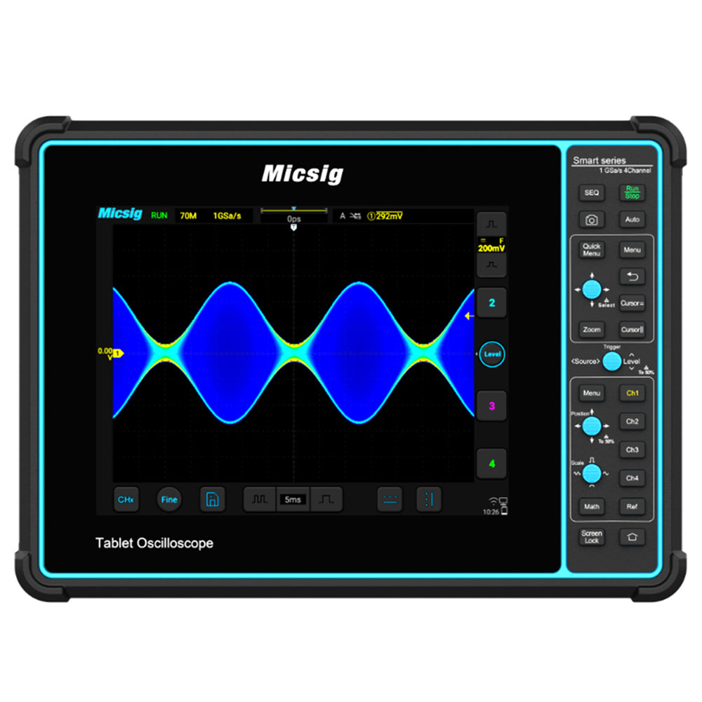 Micsig STO2002 Tablet Oscilloscope 200MHz Bandwidth 1G Sa/s Sampling Rate 8-inch Touchscreen Advanced Trigger System Best Professional Tool