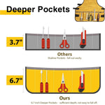 Heavy Duty Canvas Work Apron 21 Pockets Tool Organizer Adjustable Straps Magnetic Holder Carpenter Workshop Mechanic Gardener DIY Crafts