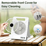 Xmund Solar Camping Fan 4000mAh Power Bank USB Charging 4 Speeds LED Light Portable Foldable Fan for Outdoor Camping