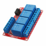 5Pcs DC12V 4 Channel Level Trigger Optocoupler Relay Module Power Supply Module Geekcreit for Arduino - products that work with official Arduino boards