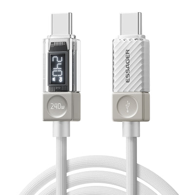LinkMejor ES-X76 5A 240W Type-C to Type-C Digital Display Cable QC PD SCP FSPFast Charging Data Transmission Copper Core Line 1M/2M Long for iPhone 17 17 Pro 16 Pro Max 15 for Xiaomi 17pro for Huawei Mate XTs for OPPO for VIVO