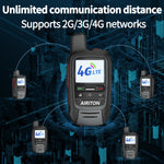 2Pcs AIRITON AI-300 4G LTE Long Range Walkie Talkie Unlimited Distance Type-C Charging Clear Sound Noise Cancellation Portable Two Way Radio