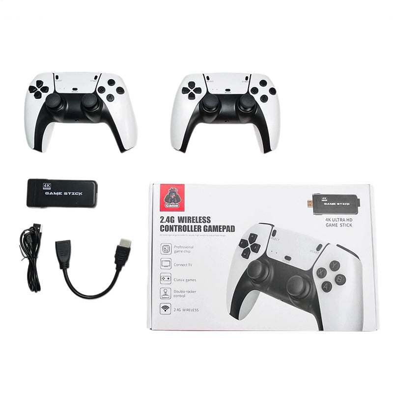 [128G] M8 Pro 4K HD TV Game Console with 2.4G Wireless Dual Controllers HD Output Open Source Linux 40000+ Retro Games Plug and Play Classic Arcade System