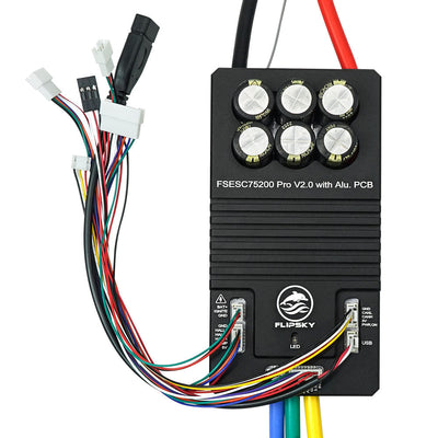 Flipsky 75200 Pro V2.0 With Aluminum PCB Based on VESC Power Button For Electric Skateboard Electric Scooter Ebike Speed Controller