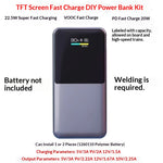 22.5W Fast Charging Module DIY Power Bank Case TFT Color Screen Digital Display 3.7V Ternary Lithium Battery Motherboard Kit