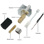 Elegoo Centauri Carbon Hotend Kit 350°C High Temperature Hardened Steel Nozzle 0.2/0.4/0.6/0.8mm High Flow Bi Metal for Abrasive Filament Nylon PEEK 3D Printer Upgrade