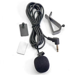 Car Audio Microphone 3 Meters 2.5mm Jack Plug External Microphone Dual Mounting Options for Car Radio Receiver