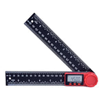 LinkMejor 200mm/300mm 360° LCD Display Carbon Fiber Digital Angle Ruler Inclinometer Electron Goniometer Protractor Angle Finder Meter Measuring Tool