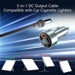 FSJ-088 163W 3-in-1 Car Charger Adapter for Starlink Mini 100W DC Power Port 45W PD USB-C & 18W Fast Charging Lighter Splitter