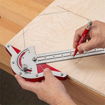 1PCS Woodworking Edge Ruler Protractor Angle Detector Vernier Caliper Measuring Tool Woodworking Tools 10inch/15inch/20inch
