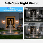 LinkMejor W40 WIFI Smart Window Glass Camera 3MP HD Full Color Night Vision Motion Two-Way Audio Anti-Glare Bluetooth Household Surveillance Camera for Indoor Outdoor