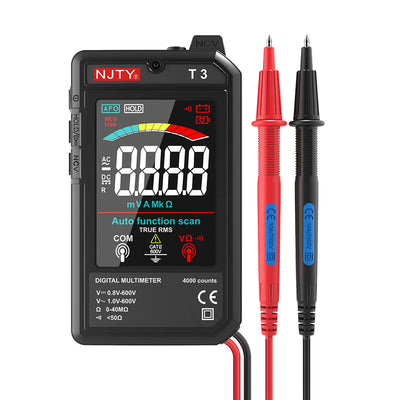 Smart T3 Digital Multimeter 4000 Counts True RMS Type-C Rechargeable HD Color LCD AC DC Voltage Resistance Live Wire Recognition Auto-ranging