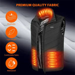 LinkMejor 9 Areas Electric Heated Vest for Men Women Washable Outdoors Winter Warm 2-control Heating Clothing