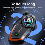 Coralme Y80 2X Motorcycle Intercom Helmet Bluetooth Headset 800 Meters Two-Person Intercom Suitable For Third-Party Helmet Headset