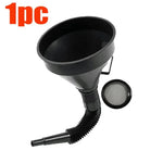 Engine Refueling Funnel Oil Filling Strainer Car Motorcycle Extension Pipe Hose Funnels Tool with Oil Filter Mesh