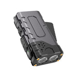 Bikight Hand Crank Emergency Flashlight 600mAh 3W 100m Range Type-C Rechargeable Dynamo LED Camping Light Two Power Sources LCD Display