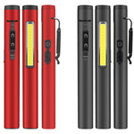 Outdoor Compact and Portable Aluminum Alloy XPE+COB Rechargeable Pen Light Work Lamp Keychain Light