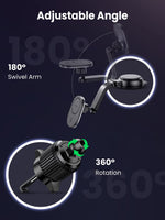LinkMejor Magnetic Cordless Car Phone Holder Charger Air Vent Suction Cup Navigation Bracket