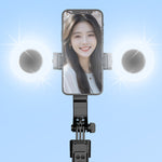 C12 Portable Four-corner Stand 360° Rotation Gimbal AI Facial Tracking Selfie Mount Bracket with Wireless Remote Control for Video Recording and Live Streaming