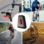 LinkMejor Smart Bicycles Taillight 5 Modes Brightness 300mAh Battery Type-C Rechargeable Waterproof Warning Rear Light for Cycling