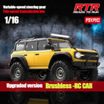 HB Toys R1601-R1612 RTR 1/16 2.4G 4WD Brushless RC Car Rock Crawler Off-Road Climbing Truck Two Speed LED Light Straight Axle Metal Beam Full Proportional Remote Control Vehicles Models Toys