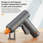 LinkMejor Home Hot Melt Glue Gun 20W 110V-240V Quick Preheat 7mm Sticks Aluminum Alloy Nozzle Compact Design 30PCS/60PCS Optional Glue Sticks