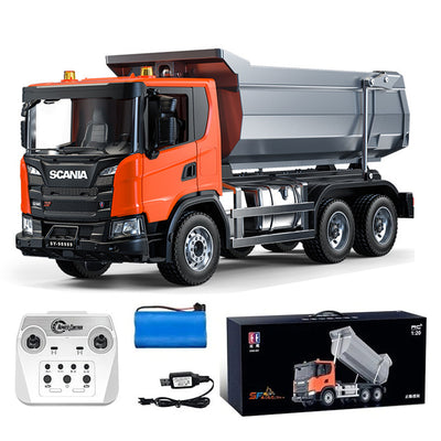 Double E E593 1/20 G540 RC Dump Car Truck Electric Simulation Model with Lighting Sound System Toy Car Scania Official License