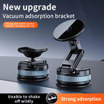 Magnetic Vacuum Suction Car Phone Holder Foldable & Extendable Mount for Windshield/Dashboard Universal Fit for All Smartphones