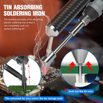 LinkMejor T12A Desoldering Station Soldering Iron EU Plug Hot Air Gun Suction Tin Gun 150W Adjustable Temperature OLED Display STM32 Control