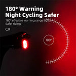 LinkMejor WR05 100LM Smart Smart Brake Bicycle Taillight 7 Lighting Modes USB Charging 500mAH Bike Rear Light for Outdoor Night Warning Safe Cycling