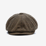 Collrown Classic Vintage Octagonal Cap Men Hat Newsboy Cap Women Casual Beret Hat Flat Peaked Caps for Autumn Winter