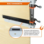 2Pcs DIY Furniture Cabinet Drawer Guide Aid Fixed Carpenter Tools Decoration Necessary Track Guide Installation Fixed Tools Lengthened Bracket Connection Design Stainless Steel Adjustable Height