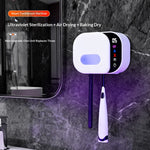 Tevorex Portable Toothbrush Sterilizer UVC Auto Sterilization Heating Drying Timer Type C Rechargeable with LED Display for Home