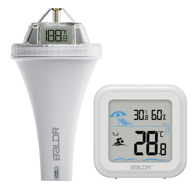 LinkMejor Digital Swimming Pool Thermometer -9.9-50℃ Range Accurate 360 Degree View Connects to HOMGAR App  Indoor Humidity Temperature Measurement