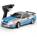 LinkMejor 1899/A99 RTR 1/18 2.4G RWD RC Car Drift GTR R34 Optional Gyro LED Light On-Road Full Proportional Alloy Body Shell Racing Vehicles Models Toys
