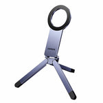 LinkMejor LP962 Magnetic Phone Stand N52 Magnet Aluminum Alloy Tripod Desk Stand Selfie Stick Adjustable Portable for iPhone 17 16 15 14 MagSafes Android Phone Tripod Mount