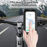 LinkMejor 7-inch Bicycle Phone Holder Support TPU Touch Screen Waterproof Universal Bike GPS 360° Swivel Adjustable Motorcycle Cellphone Holder