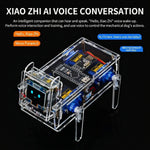 Smart AI Voice Electronic Biomimetic Mechanical Dog 2.4G Control Graphical Programming HXFB Visual Robotic Dog DIY Kit with 0.96 inch OLED Display for STEM Learning