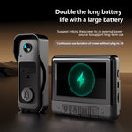 X6 Intelligent Visual Doorbell with 4.3 Inch Screen Two Way Intercom Wireless Video Doorbell 130° Wide Angle Night Vision Support Battery Powered Security Camera