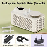 LinkMejor SMART Portable Mini Ice Lolly Maker Dual Slot 30Mins Fast Making Compact Countertop DIY Popsicle Maker for Home Office Car Camping