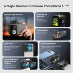 LinkMejor 3in1 100X/150X/200X Mobile Phone Microscope Lens Macro Magnifier Kits High Magnification CPL Polarized Lenses 12 LED Adjustable Modes  6 Ultraviolet Lights