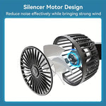 Car Fan 360° 3-speed Car Seat Back Cooling Fan USB Charge Dual Head Fan Adjustable Rotation Neck Cooler for Car Home Accessories