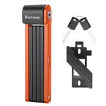 WEST BIKING Bike Portable Folding Lock C-level Anti-theft Waterproof Dustproof Universal Alloy Steel Security Cycling Lock for Bicycle E-Bike