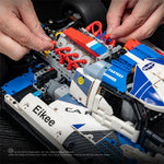 Eikee Y18082 1/8 MANS M V8 Blue Supercar Building Blocks Kit 3507PCS RC Racing Vehicles Model Desktop Ornament Collect Toys Gift