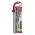 LinkMejor Power 7.4V 7000mAh 65C 2S LiPo Battery T Plug for RC Car