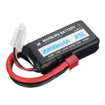 LinkMejor 7.6V 2200mAh 25C 2S Lipo Battery T Plug with XT60 Adapter for RC Model Toys