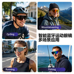 QY-Pro2 bluetooth 5.4 Smart Cycling Glasses with AI Voice Assistant UV Protection Windproof Sandproof 360° Surround Sound for Outdoor Sports